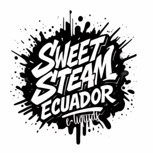 Logo de Sweet Steam Ecuador, marca ecuatoriana de eliquids. Tienda de vapeo.