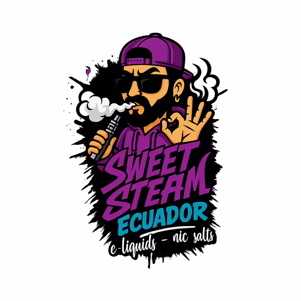 Logo de Sweet Steam Ecuador, marca ecuatoriana de eliquids. Tienda de vapeo.